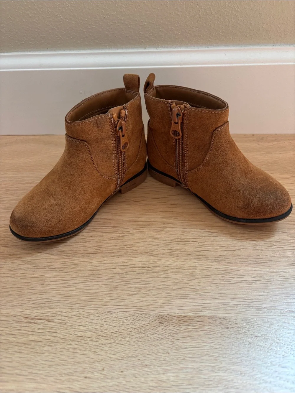 Cat & Jack Toddler Suede Ankle Boots in Tan Brown